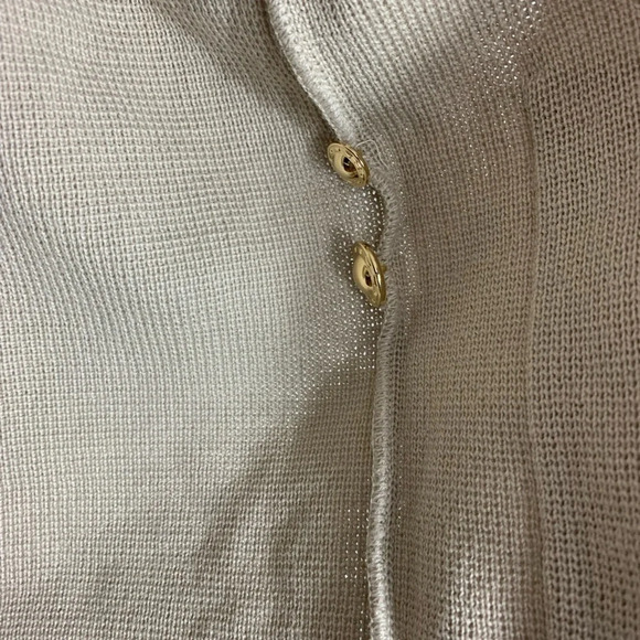 Grazia Made In Italy Wool Blend Button Front Cardigan  Neutral Womens Sz 14 Luxe - Picture 9 of 10